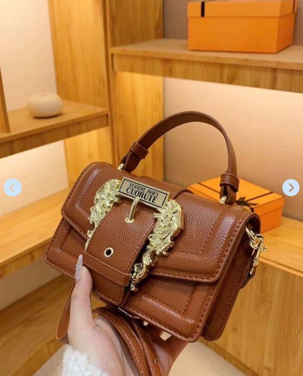 Branded VC COUTURE SAFFIANO BROWN PREMIUM BAG (VC-1110)