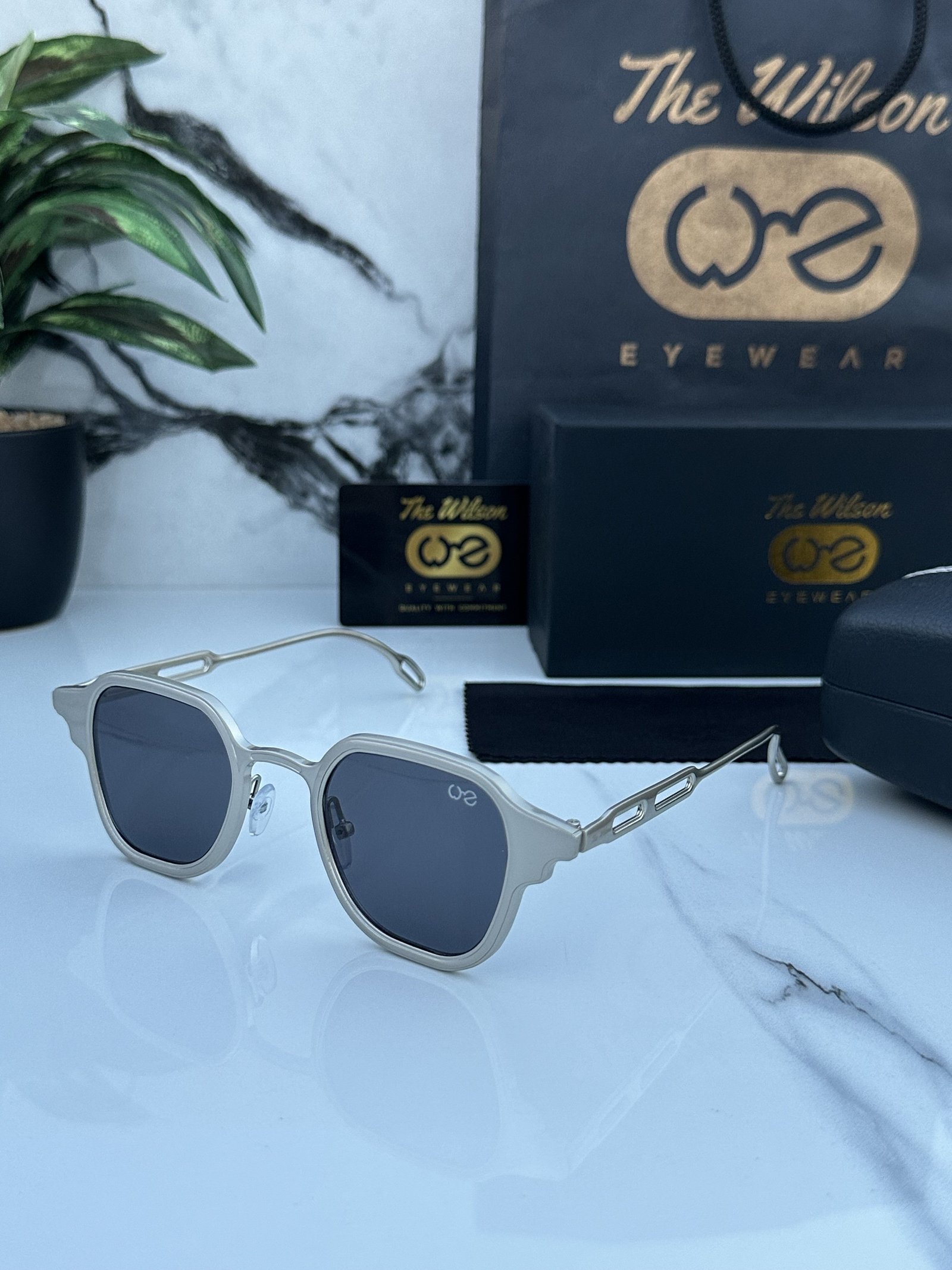 Branded WLSON 2381 silver black Sunglasses (With Original Kit)