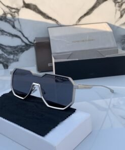 Branded Posce 98145 Silver Black Sunglasses (With Original Kit)
