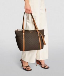 Branded  Mk Sulliivan saffiano Tote Bag with Dusk Bag (bj)