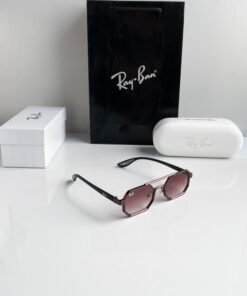 Branded Rb Black Brown Metal Frame Sunglasses Bt (With Original Kit)