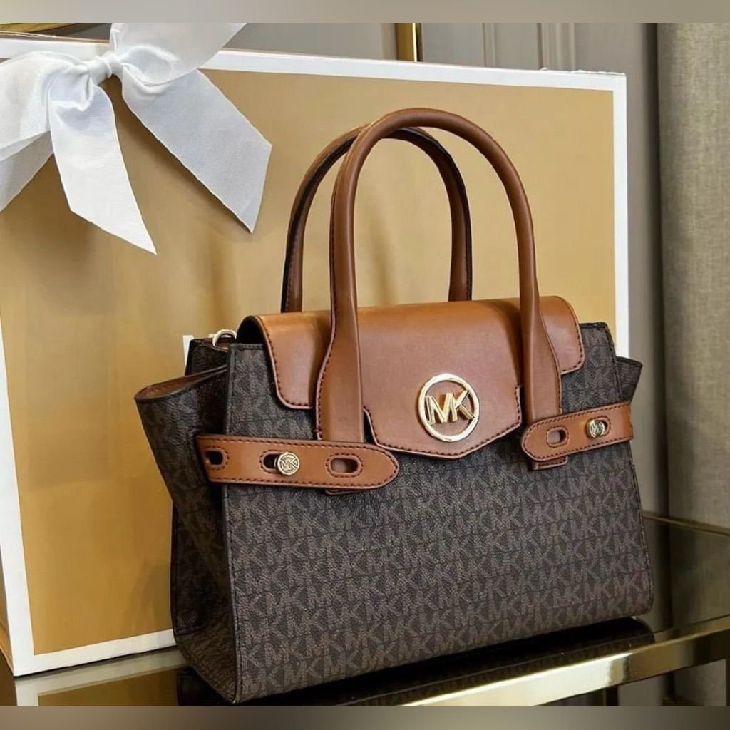 Branded MK CARMEN MD FLAP SATCHEL SHOULDER BAG (BZ)