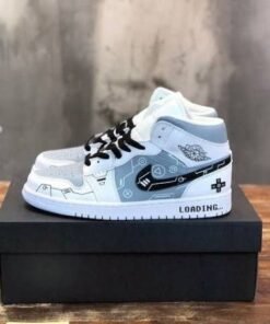 Branded AJ Mid PS5 White Grey Black
