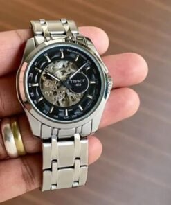 TISSOT 1853 AUTOMATIC PRIMIUM QUALITY SILVER- BLACK METAL WATCH'