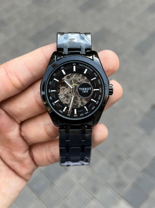 TISSOT 1853 AUTOMATIC PRIMIUM QUALITY FULL BLACK METAL WATCH'