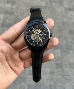 TISSOT 1853 AUTOMATIC PRIMIUM QUILTY FULL BLACK LEATHER WATCH