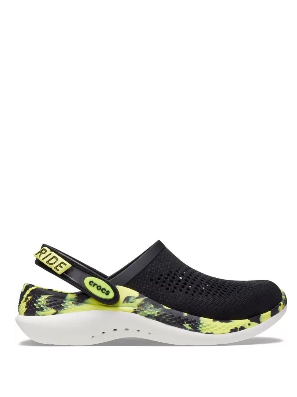 CROCS LITERIDE 360 BLACK-YELLOW TOP QUALITY