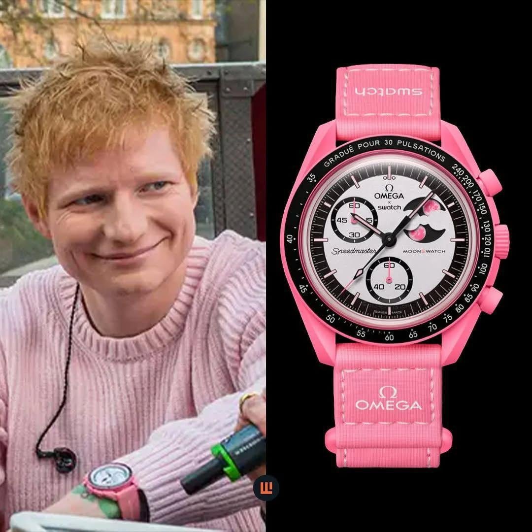 OMEGA X SWATCH MISSION TO MOON PINK WATCH PRIMIUM QUALITY