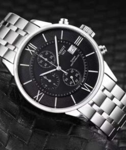 TISSOT 1853 CHEMIN PREMIUM WATCH SILVER BLACK