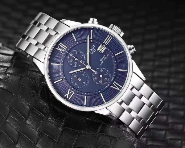 TISSOT 1853 CHEMIN PREMIUM WATCH SILVER BLUE