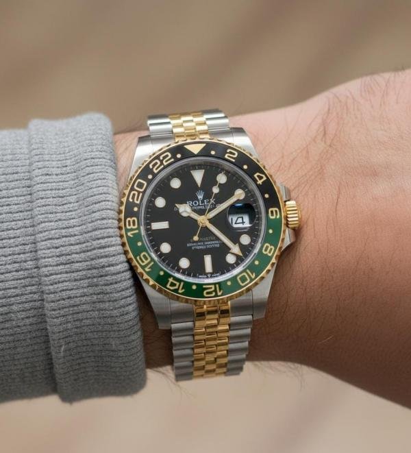 ROLEX GMT MASTER PREMIUM QURTAZ MACHIN WATCH